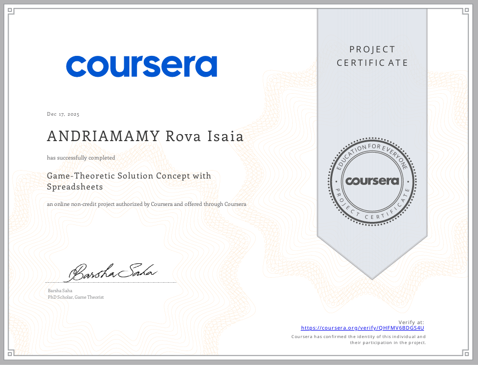 Coursera Certificate
